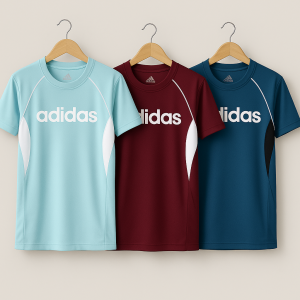 Premium Quality Sports & Gym T-Shirt | Summer Collection (Combo Pack) - Merron ,Neon Blue &  Blue