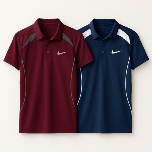 Imported Fabric Sporty Vibe Polo | Combo Pack – Merron & Blue