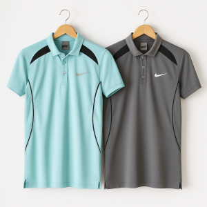 Imported Fabric Sporty Vibe Polo | Combo Pack – Gray and Neon Blue