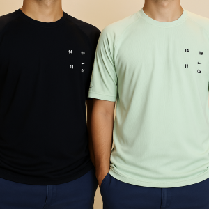 Nike Elite Drop-Shoulder T-Shirt — Black + Pastel Green (Combo Pack)