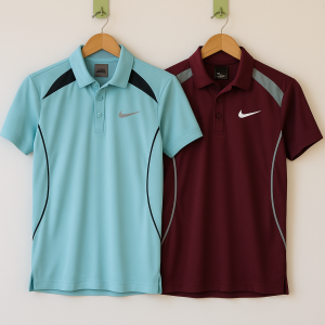 Imported Fabric Sporty Vibe Polo | Combo Pack – Merron and Neon Blue