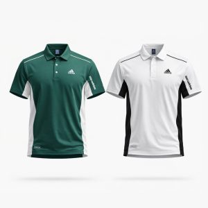 NovaSport Polo-Green & White