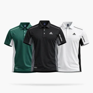 NovaSport Polo-Green,Black & White