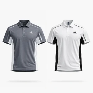 NovaSport Polo-Gray & White