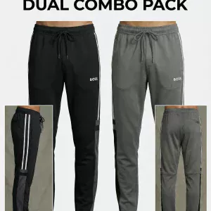 ComfortKnit Pro Trouser-Black & Gray Colour