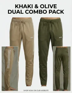 ComfortKnit Pro Trouser-Khaki & Olive Colour