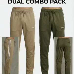 ComfortKnit Pro Trouser-Khaki & Olive Colour