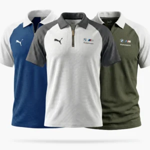 Motorsport Polo Combo (Olive,Blue & White )