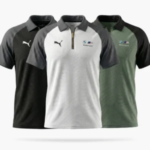 Motorsport Polo Combo (White ,Black & Pastel Green)