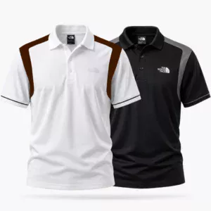 Essential Polo Tee-Black & White(2 Pcs)