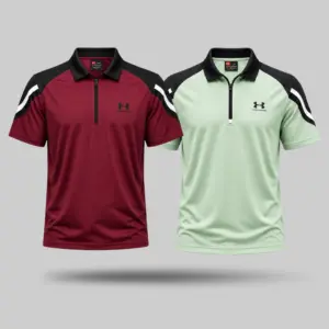 Armour Polo-Merron & Mint Green Colour